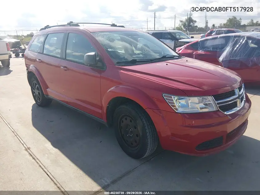 DODGE JOURNEY 2015, VIN 3C4PDCAB0FT517928