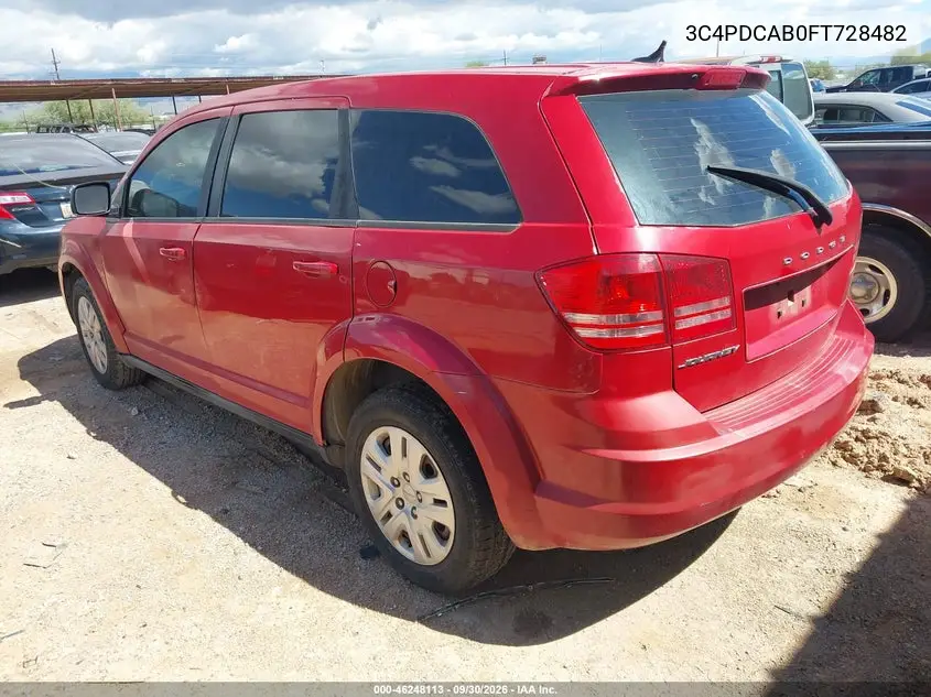 2015 DODGE JOURNEY VIN 3C4PDCAB0FT728482 — фото 3
