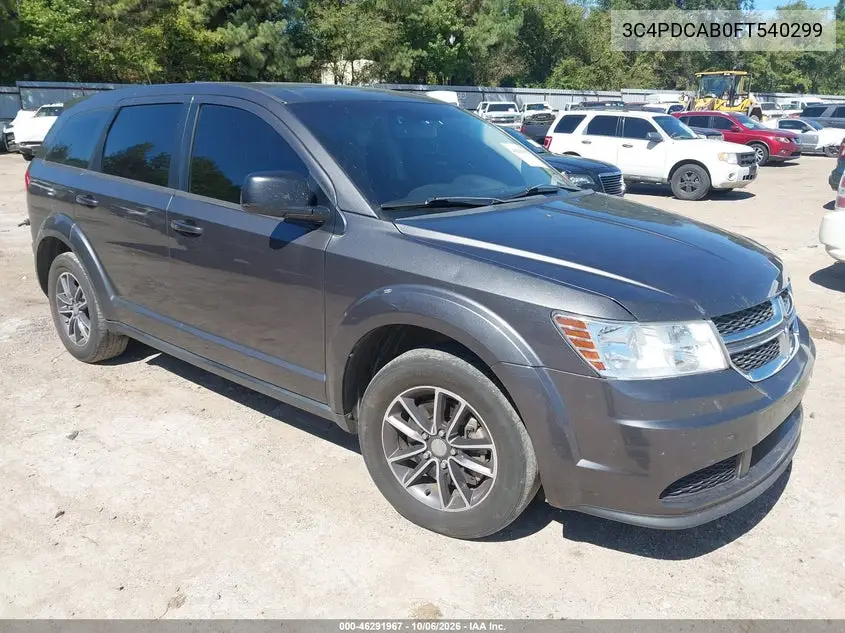 DODGE JOURNEY 2015, VIN 3C4PDCAB0FT540299