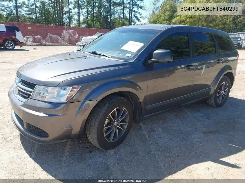 2015 DODGE JOURNEY VIN 3C4PDCAB0FT540299 — фото 2