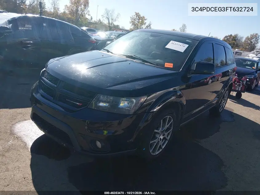 2015 DODGE JOURNEY VIN 3C4PDCEG3FT632724 — фото 2