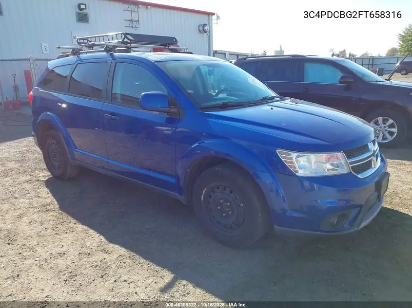 DODGE JOURNEY 2015, VIN 3C4PDCBG2FT658316