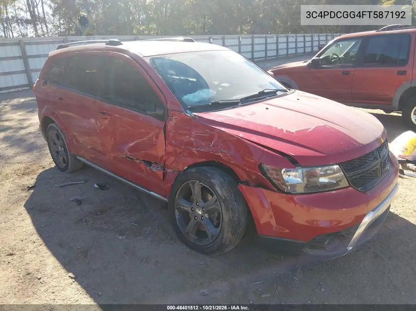 DODGE JOURNEY 2015, VIN 3C4PDCGG4FT587192