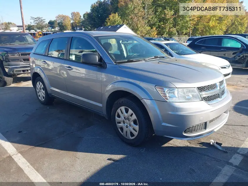 DODGE JOURNEY 2015, VIN 3C4PDCAB8FT735311