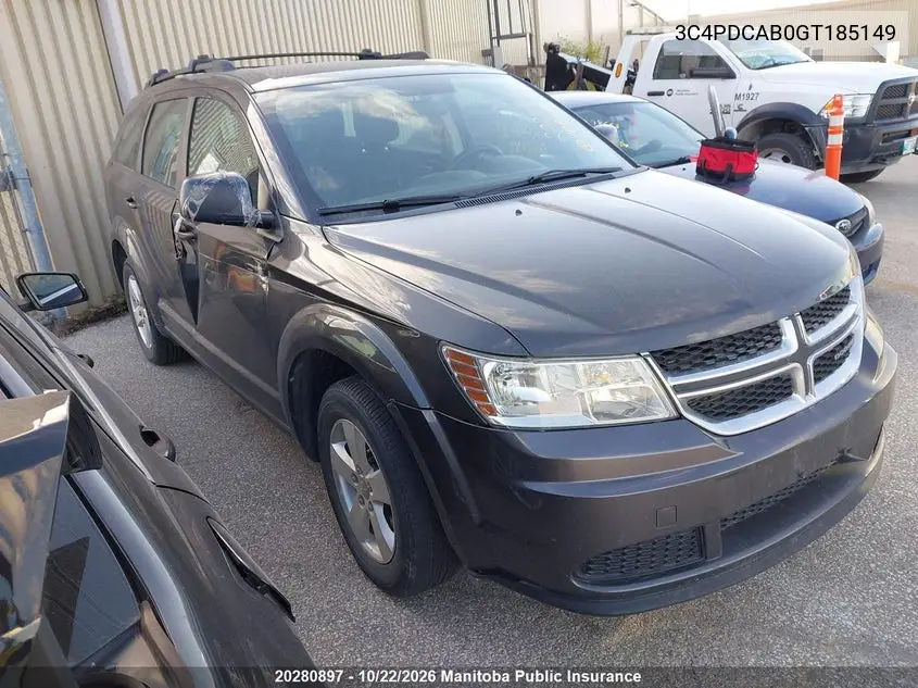 DODGE JOURNEY 2016, VIN 3C4PDCAB0GT185149