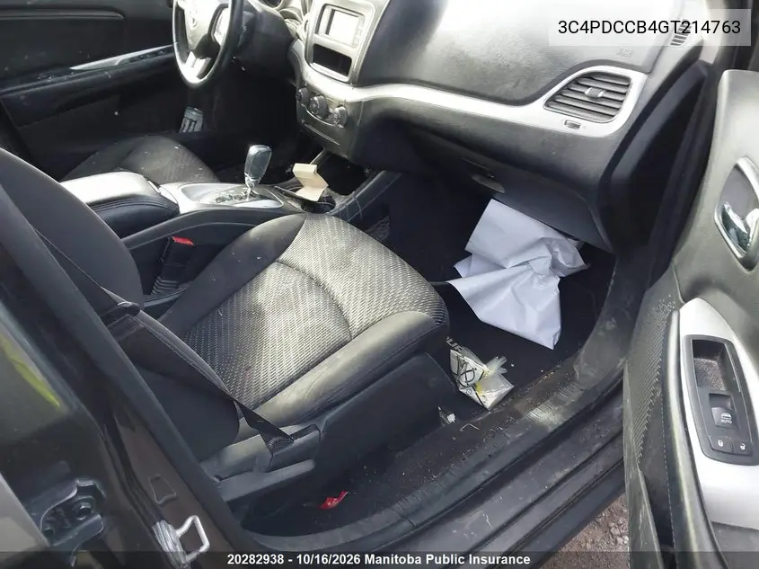2016 DODGE JOURNEY VIN 3C4PDCCB4GT214763 — фото 5