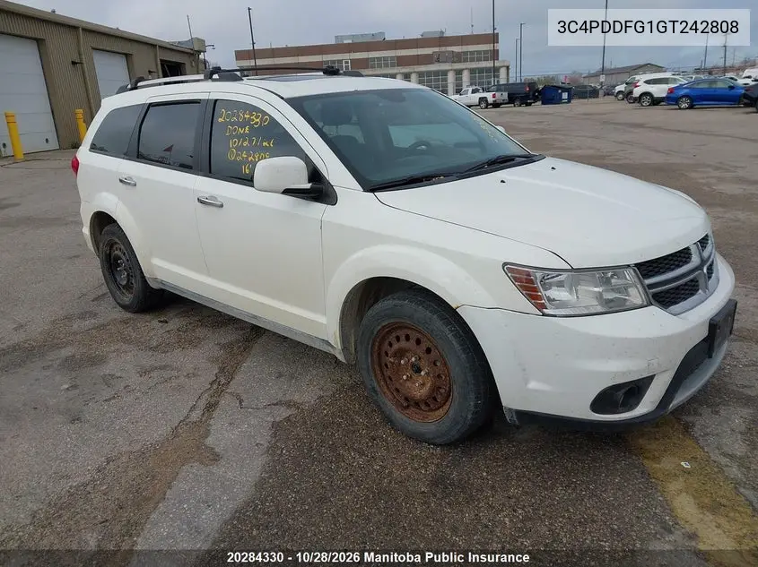 DODGE JOURNEY 2016, VIN 3C4PDDFG1GT242808