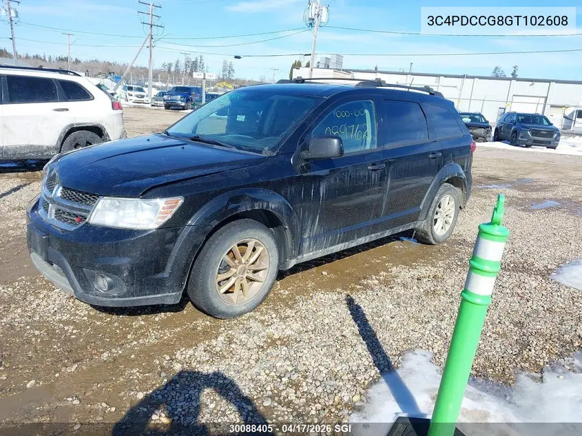 2016 DODGE JOURNEY VIN 3C4PDCCG8GT102608 — фото 2
