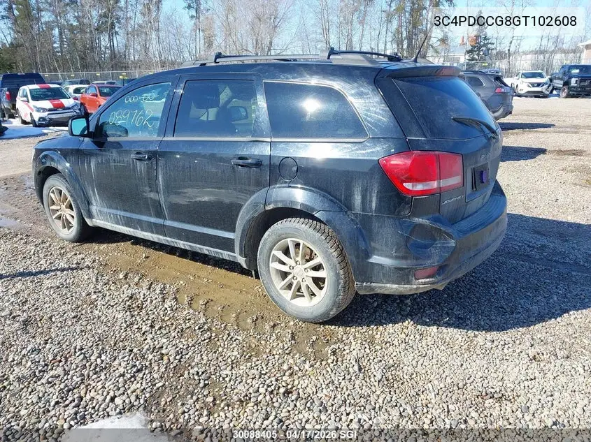 2016 DODGE JOURNEY VIN 3C4PDCCG8GT102608 — фото 3