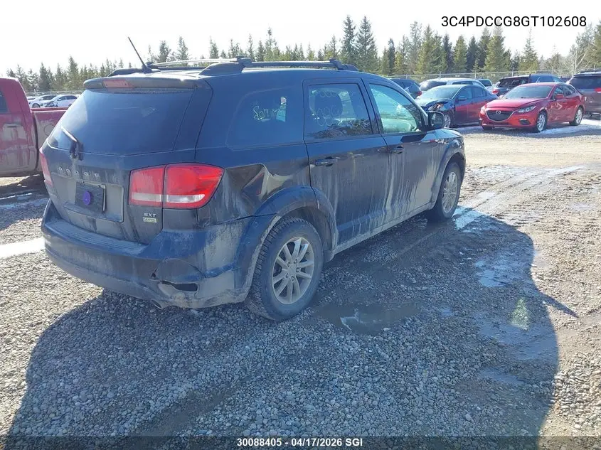 2016 DODGE JOURNEY VIN 3C4PDCCG8GT102608 — фото 4