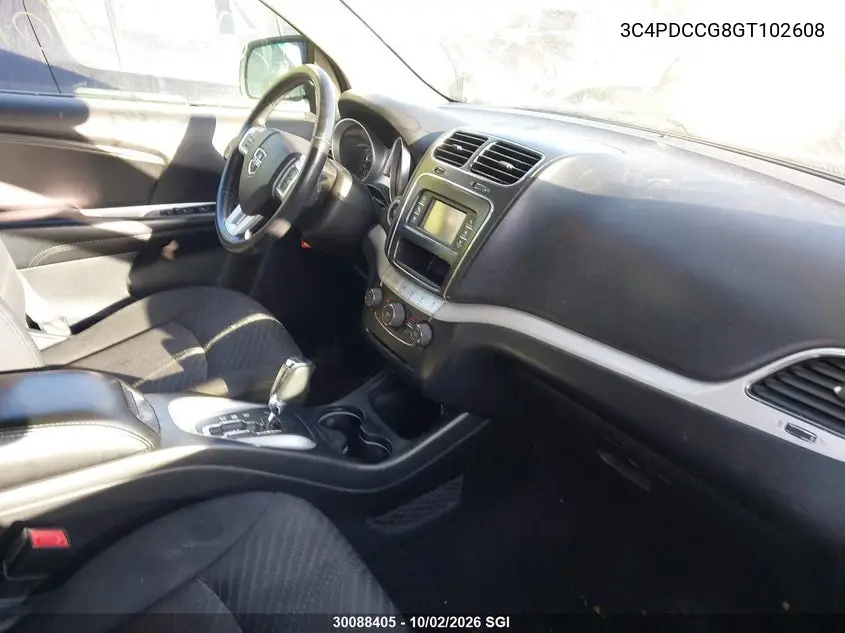 2016 DODGE JOURNEY VIN 3C4PDCCG8GT102608 — фото 5