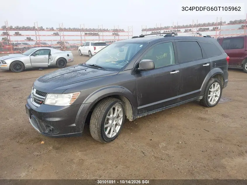 2016 DODGE JOURNEY VIN 3C4PDDFG6GT105962 — фото 2