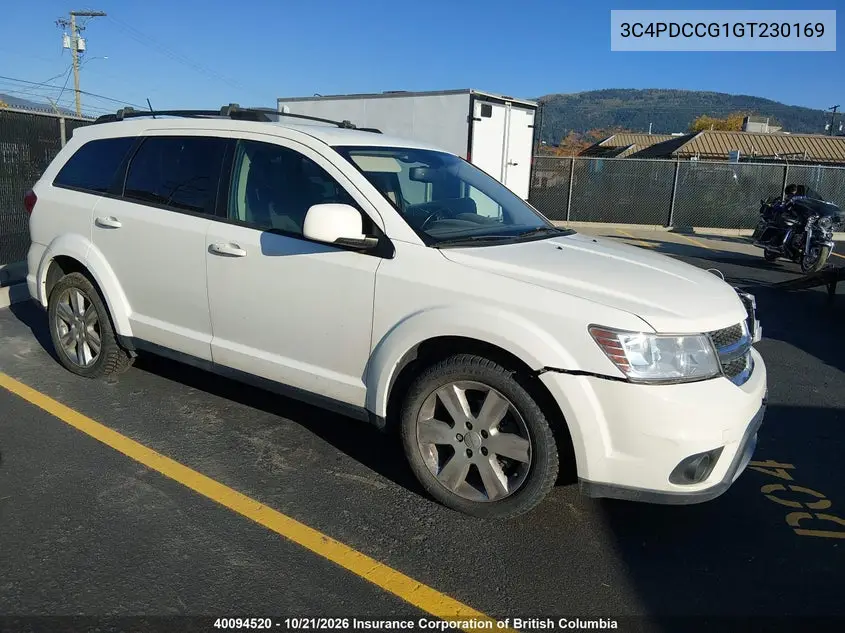DODGE JOURNEY 2016, VIN 3C4PDCCG1GT230169