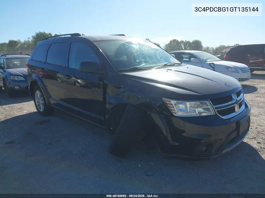 DODGE JOURNEY 2016, VIN 3C4PDCBG1GT135144