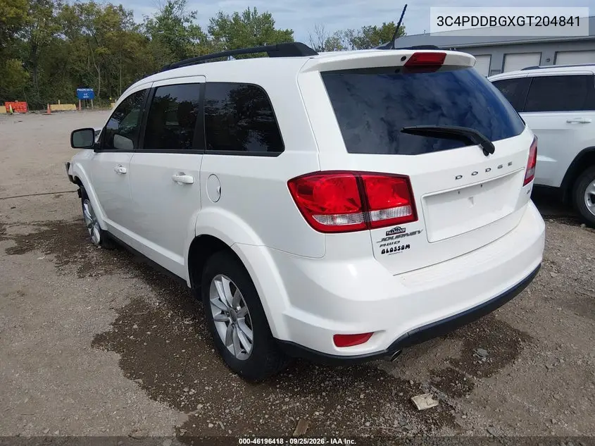2016 DODGE JOURNEY VIN 3C4PDDBGXGT204841 — фото 3