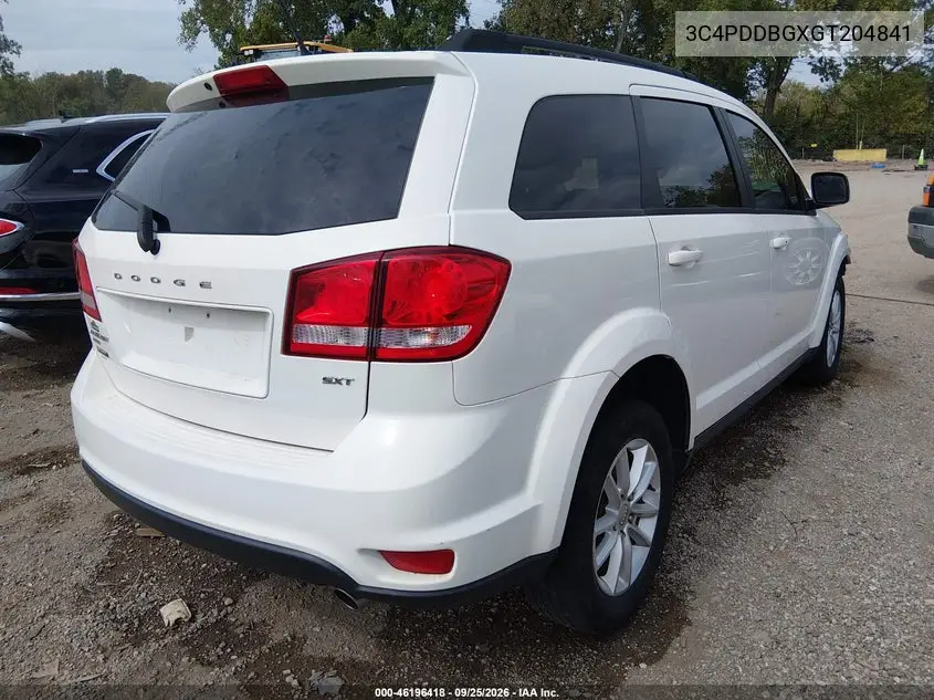 2016 DODGE JOURNEY VIN 3C4PDDBGXGT204841 — фото 4