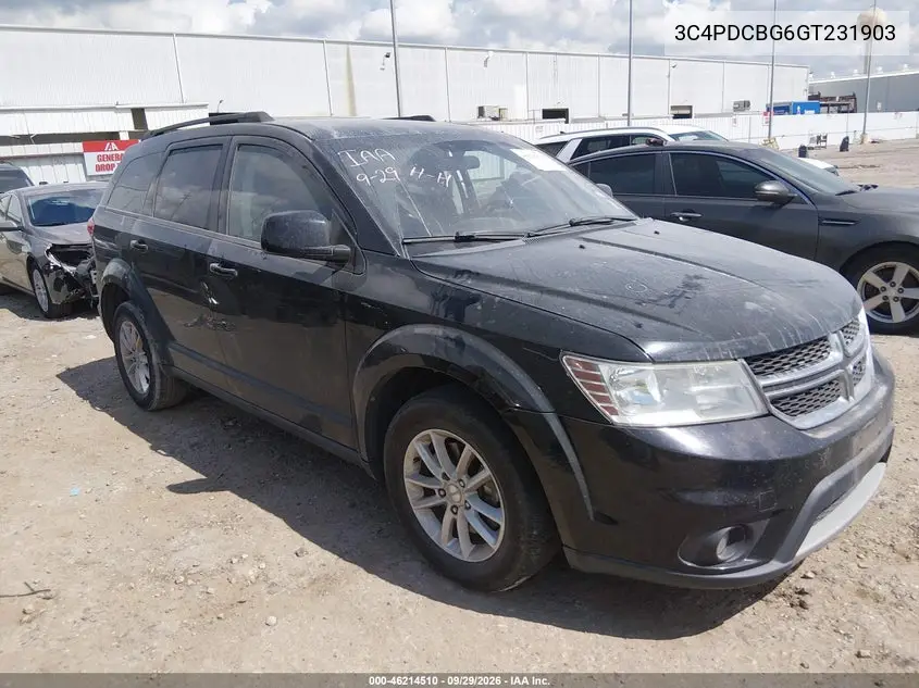 DODGE JOURNEY 2016, VIN 3C4PDCBG6GT231903