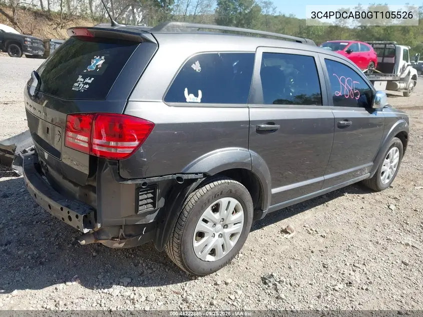 2016 DODGE JOURNEY VIN 3C4PDCAB0GT105526 — фото 4