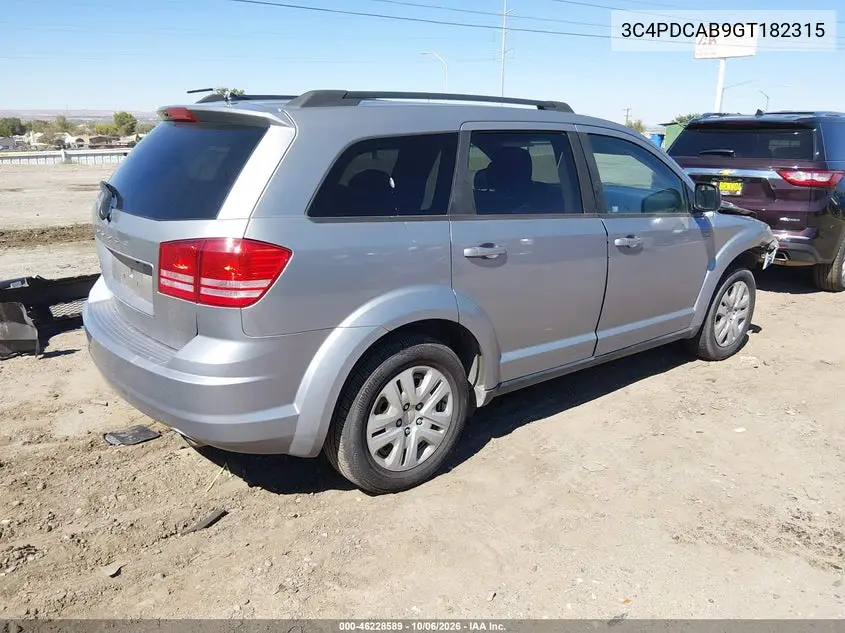 2016 DODGE JOURNEY VIN 3C4PDCAB9GT182315 — фото 4