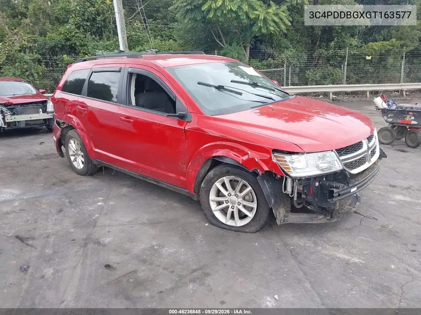 DODGE JOURNEY 2016, VIN 3C4PDDBGXGT163577