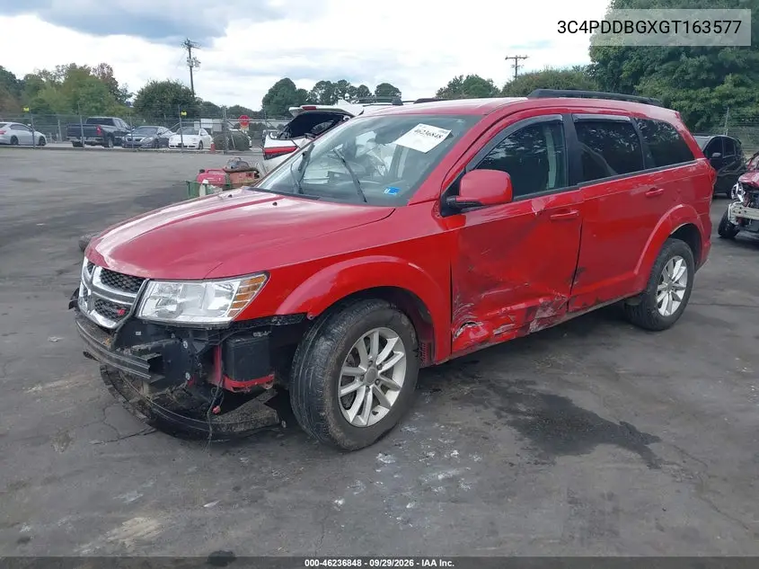 2016 DODGE JOURNEY VIN 3C4PDDBGXGT163577 — фото 2