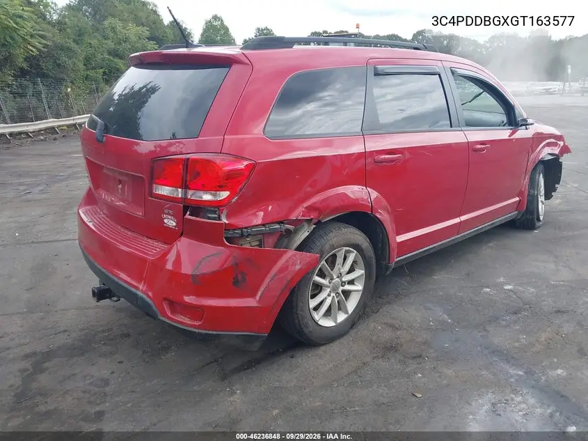 2016 DODGE JOURNEY VIN 3C4PDDBGXGT163577 — фото 4