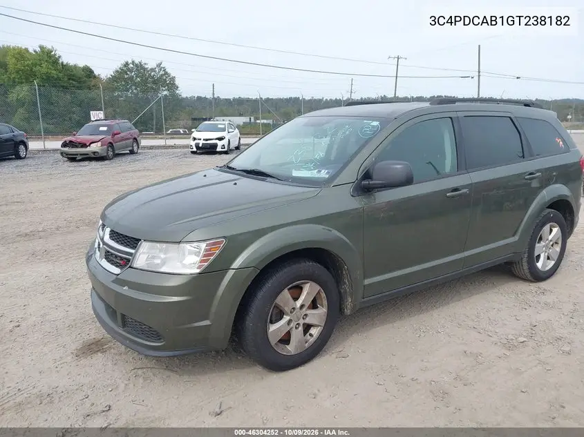 2016 DODGE JOURNEY VIN 3C4PDCAB1GT238182 — фото 2