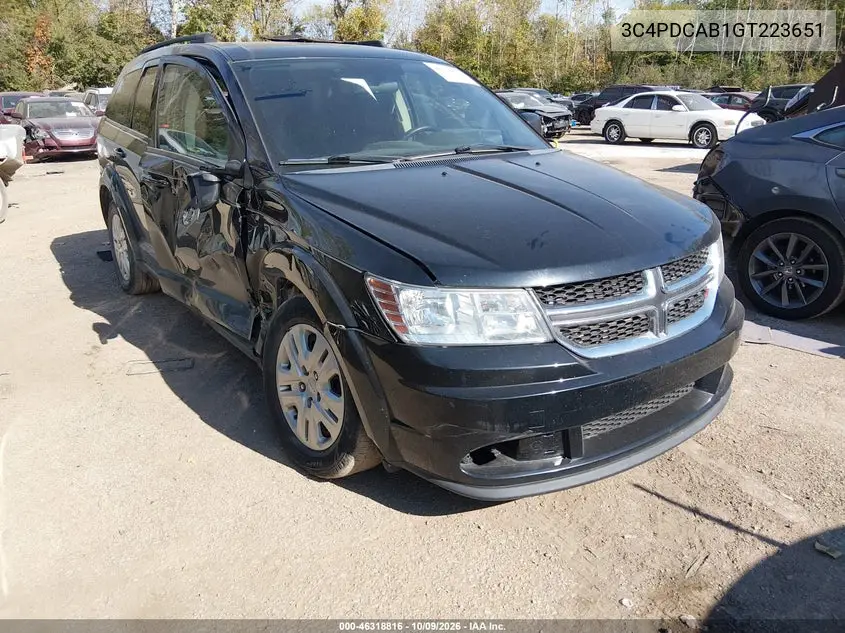 DODGE JOURNEY 2016, VIN 3C4PDCAB1GT223651