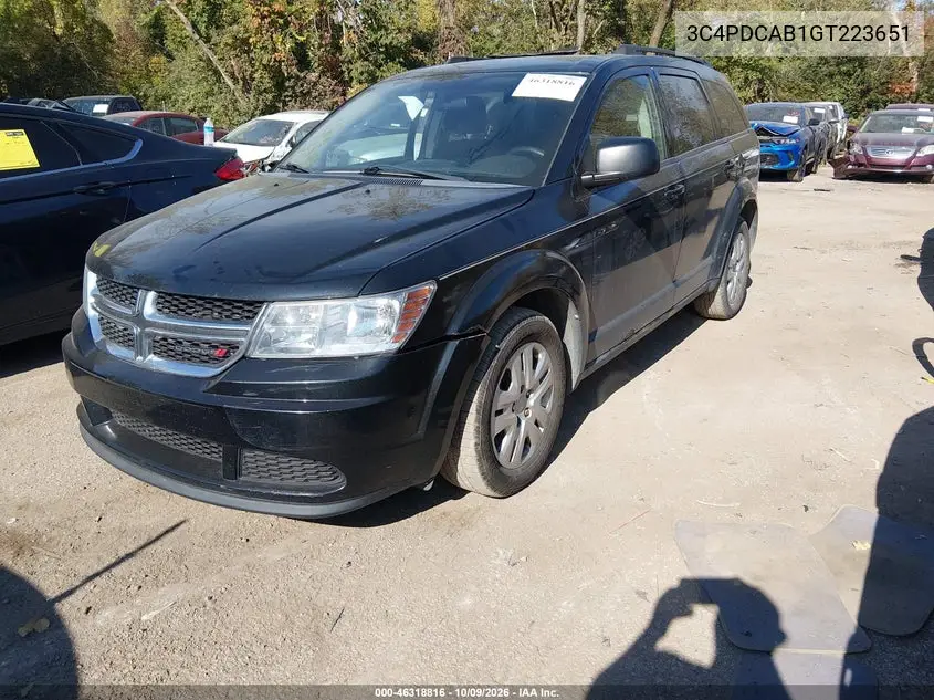2016 DODGE JOURNEY VIN 3C4PDCAB1GT223651 — фото 2