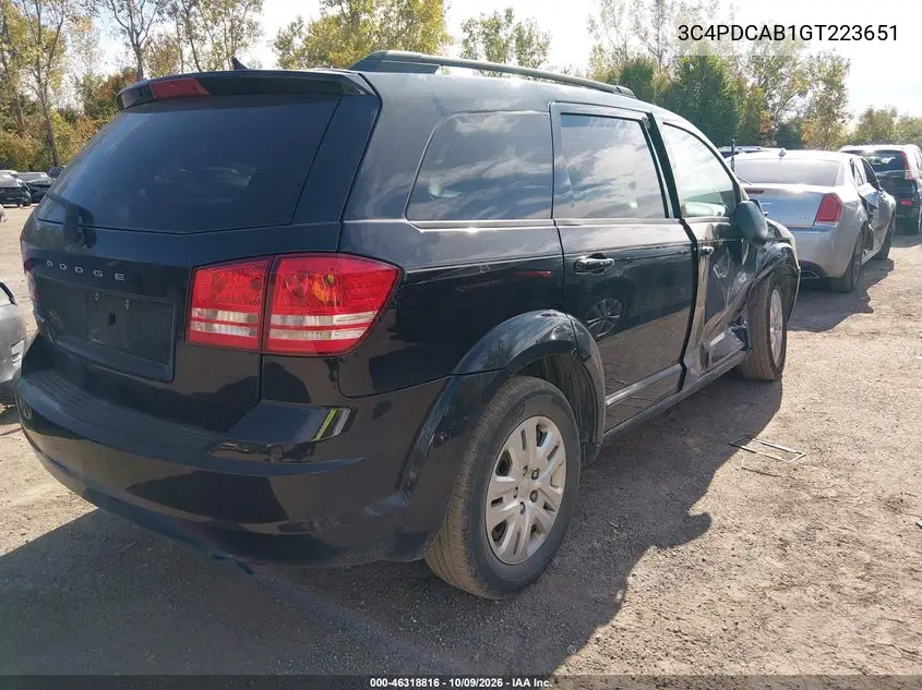 2016 DODGE JOURNEY VIN 3C4PDCAB1GT223651 — фото 4