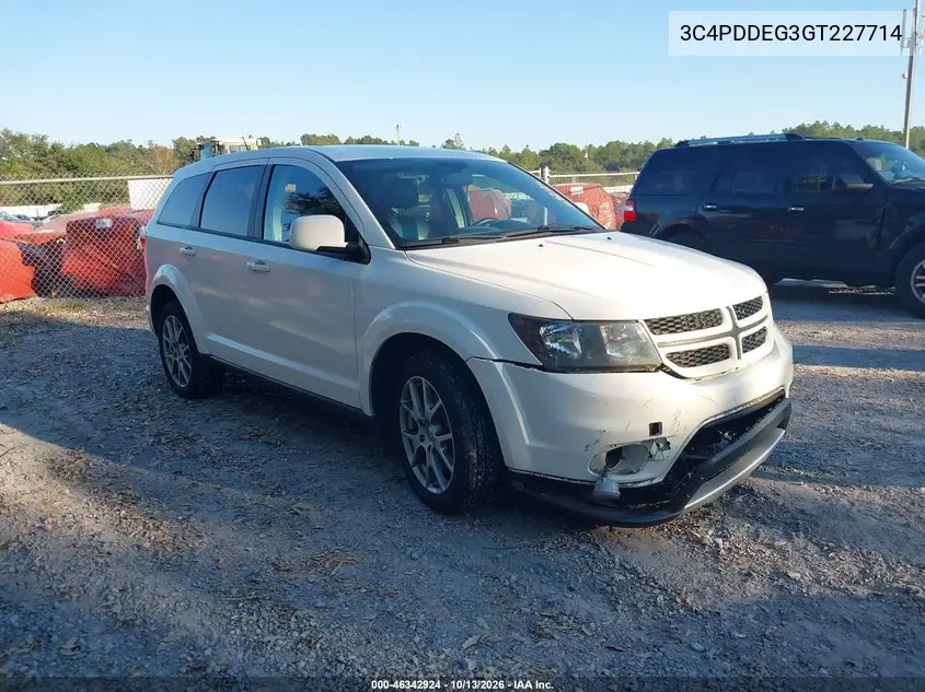 DODGE JOURNEY 2016, VIN 3C4PDDEG3GT227714