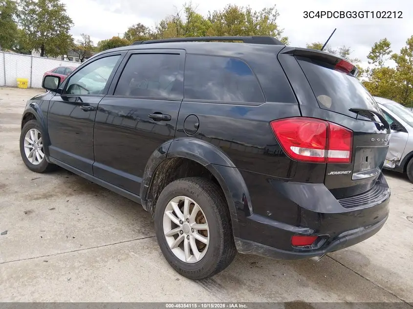 2016 DODGE JOURNEY VIN 3C4PDCBG3GT102212 — фото 3