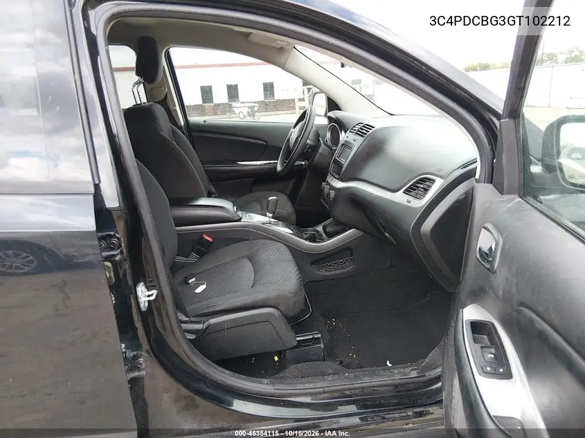 2016 DODGE JOURNEY VIN 3C4PDCBG3GT102212 — фото 5