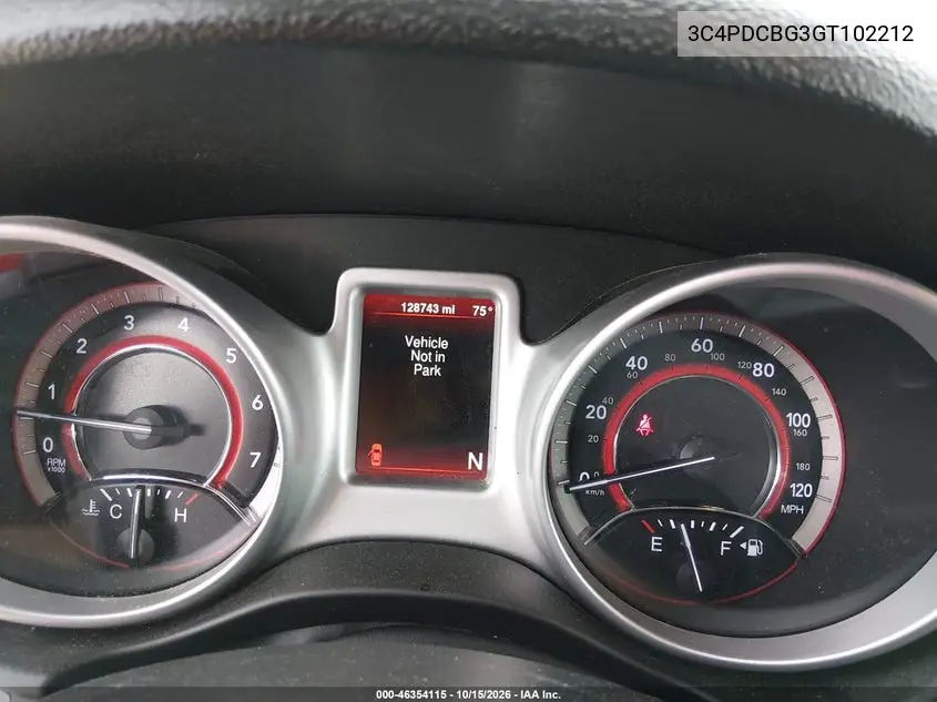 2016 DODGE JOURNEY VIN 3C4PDCBG3GT102212 — фото 7