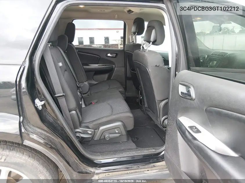 2016 DODGE JOURNEY VIN 3C4PDCBG3GT102212 — фото 8