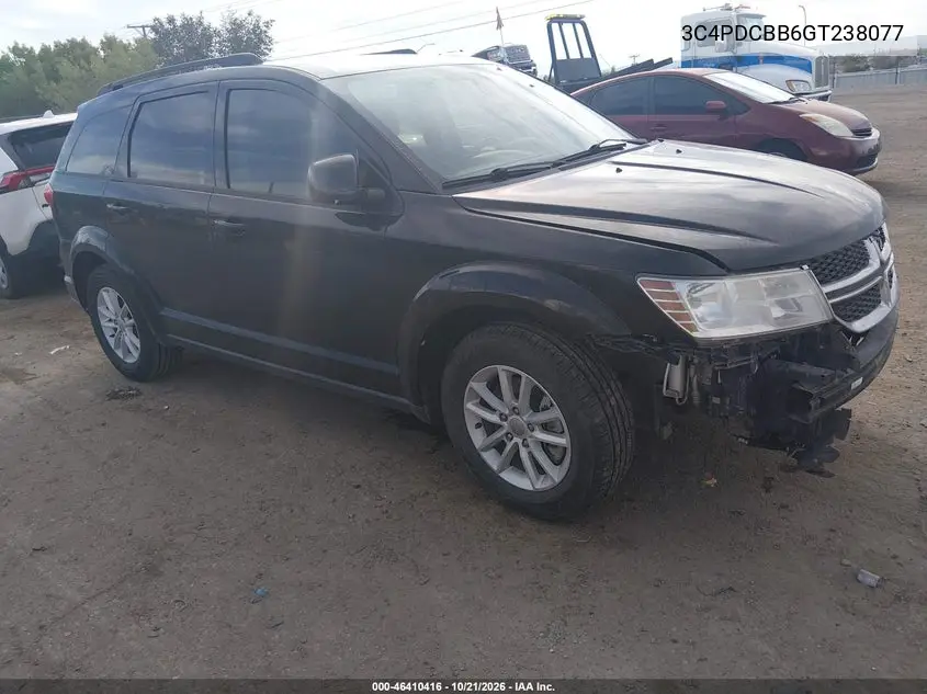 DODGE JOURNEY 2016, VIN 3C4PDCBB6GT238077