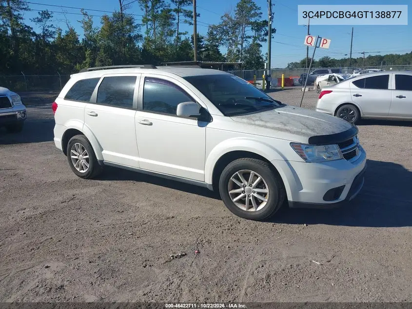 DODGE JOURNEY 2016, VIN 3C4PDCBG4GT138877