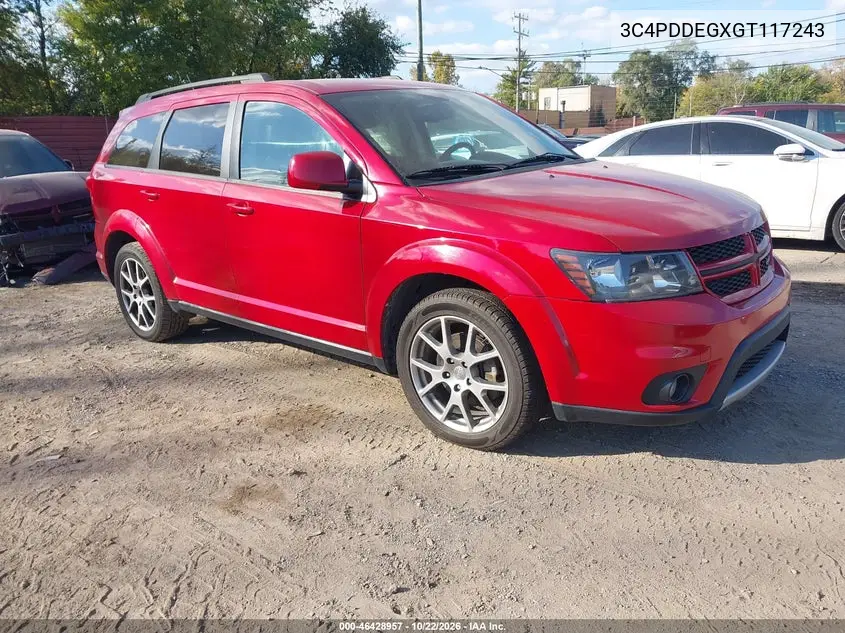 DODGE JOURNEY 2016, VIN 3C4PDDEGXGT117243