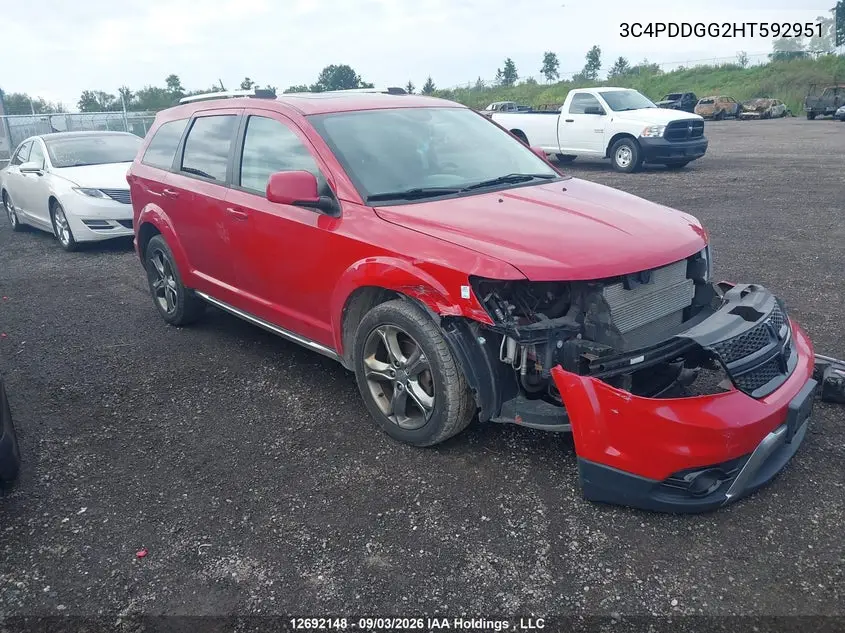 DODGE JOURNEY 2017, VIN 3C4PDDGG2HT592951