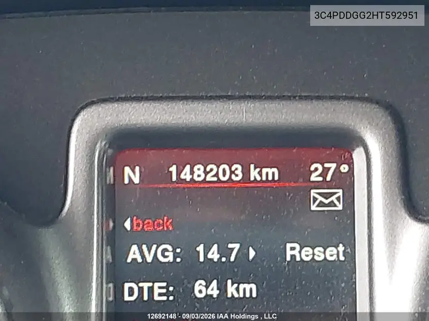 2017 DODGE JOURNEY VIN 3C4PDDGG2HT592951 — фото 16