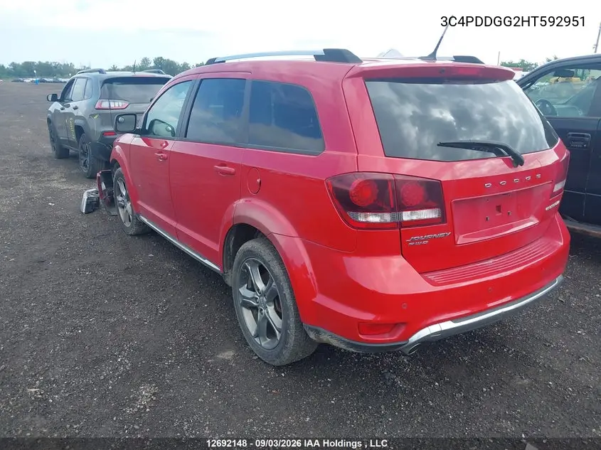 2017 DODGE JOURNEY VIN 3C4PDDGG2HT592951 — фото 3