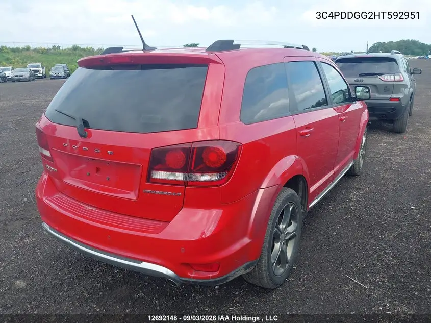 2017 DODGE JOURNEY VIN 3C4PDDGG2HT592951 — фото 4