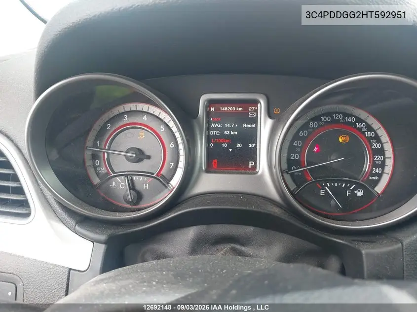 2017 DODGE JOURNEY VIN 3C4PDDGG2HT592951 — фото 7