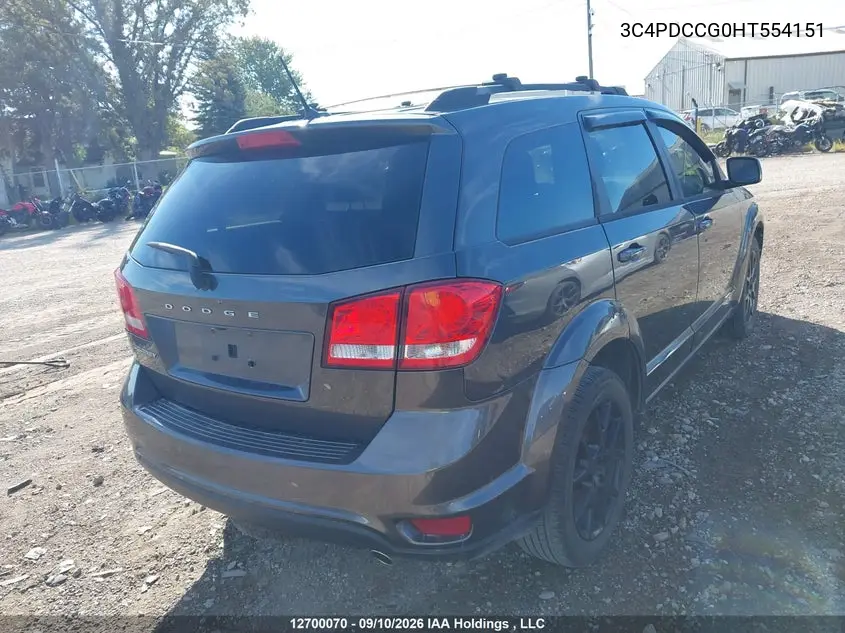 2017 DODGE JOURNEY VIN 3C4PDCCG0HT554151 — фото 4
