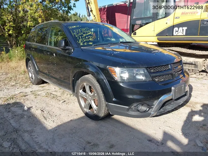 DODGE JOURNEY 2017, VIN 3C4PDDGG1HT622988
