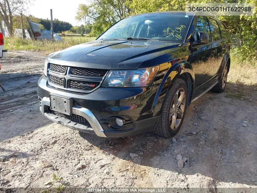 2017 DODGE JOURNEY VIN 3C4PDDGG1HT622988 — фото 2