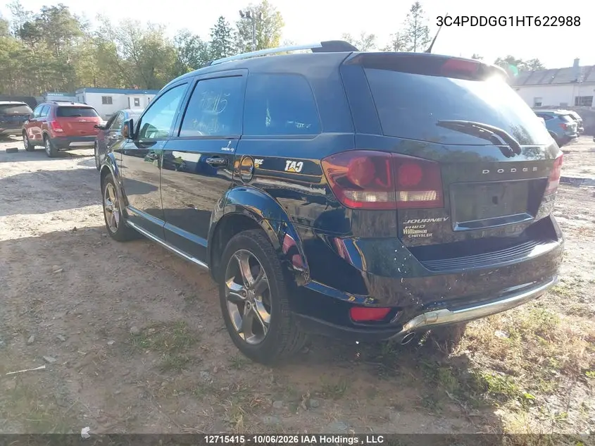 2017 DODGE JOURNEY VIN 3C4PDDGG1HT622988 — фото 3