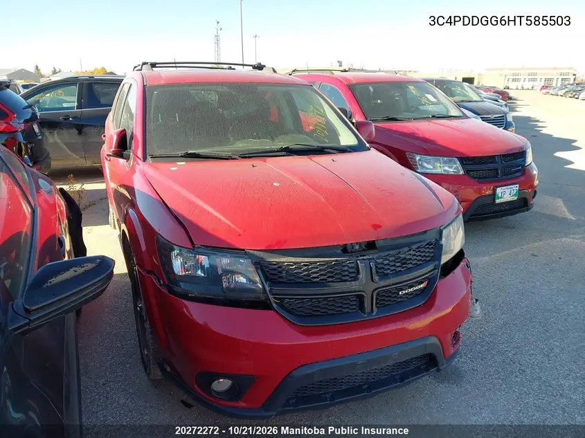DODGE JOURNEY 2017, VIN 3C4PDDGG6HT585503