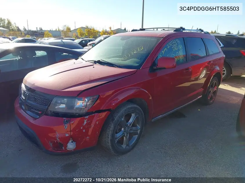 2017 DODGE JOURNEY VIN 3C4PDDGG6HT585503 — фото 2