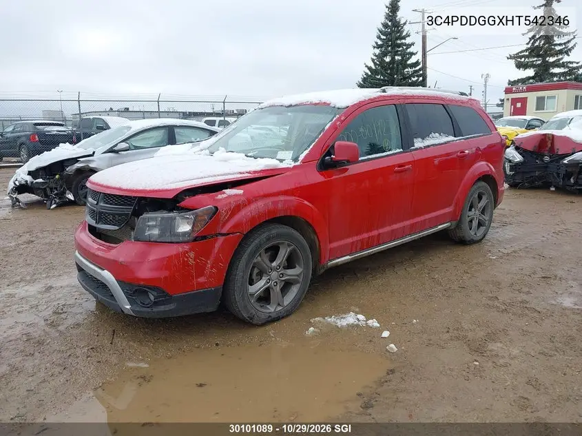2017 DODGE JOURNEY VIN 3C4PDDGGXHT542346 — фото 2